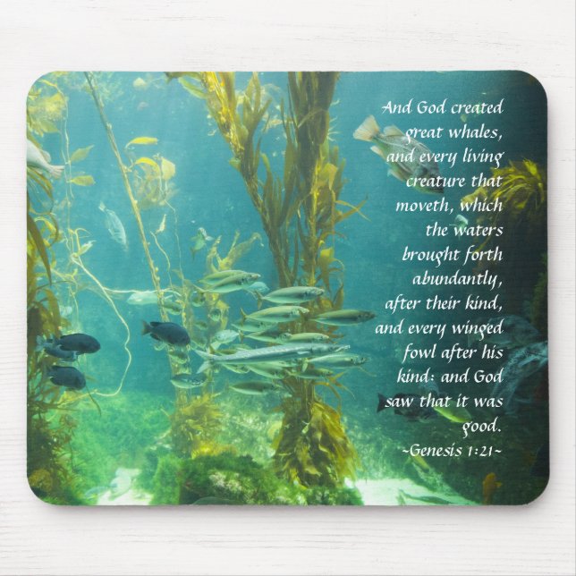 Genesis 1:21 Pacific Kelp Mouse Mat (Front)