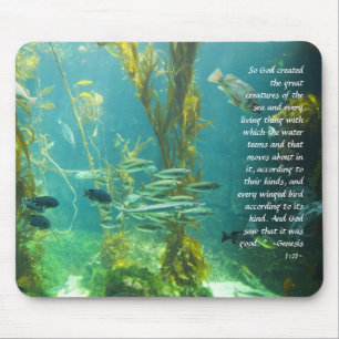 Genesis 1:21 Pacific Kelp Mousepad