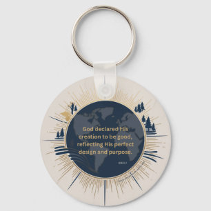 Genesis 1:31 - God’s creation was good Key Ring