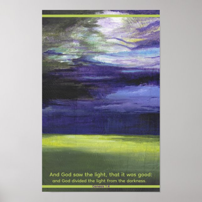 Genesis 1:4 poster (Front)