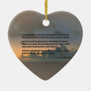 Genesis 1:6-8 ...Let there be a firmament in the m Ceramic Tree Decoration
