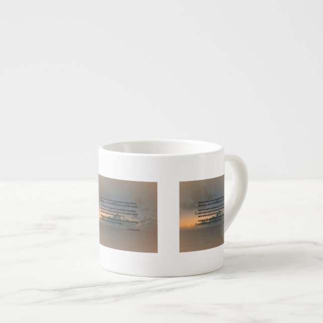 Genesis 1:6-8 ...Let there be a firmament in the m Espresso Cup (Front Right)