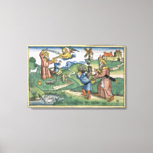 Genesis 21 1-14 Abraham's offering up of Isaac, fr Canvas Print