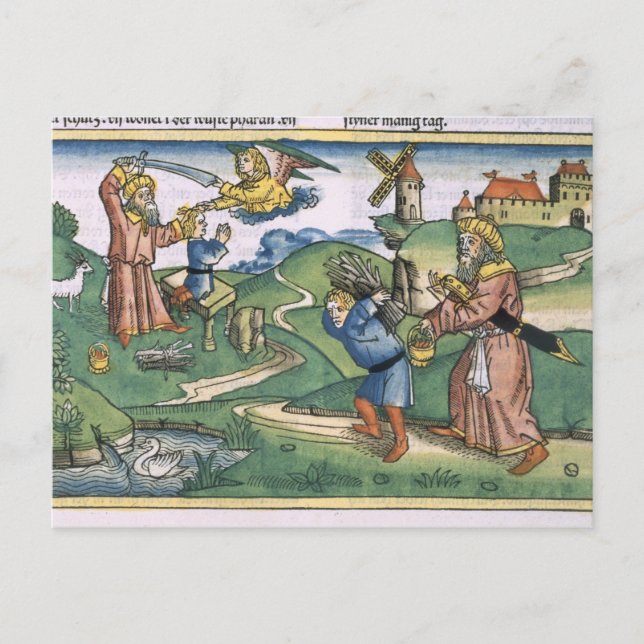 Genesis 21 1-14 Abraham's offering up of Isaac, fr Postcard (Front)
