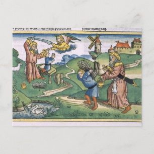Genesis 21 1-14 Abraham's offering up of Isaac, fr Postcard