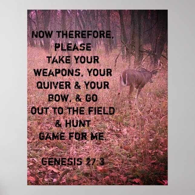 Genesis 27:3 Buck Poster (Front)
