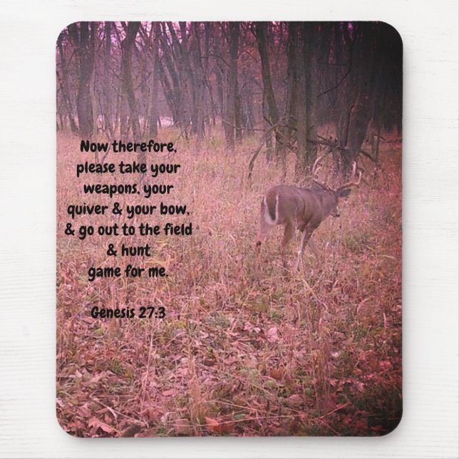 Genesis 27:3 Whitetail Buck Mouse Pad (Front)