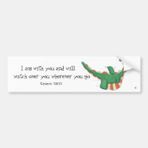 Genesis 28:15 Cute Zonzo Car Bumper Sticker
