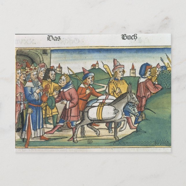 Genesis 42 25-28 Joseph sends his brothers home wi Postcard (Front)