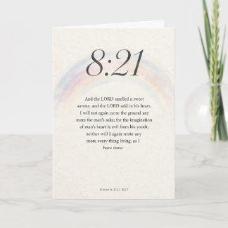 Genesis 8:21 KJV Bible Verse Greeting Card