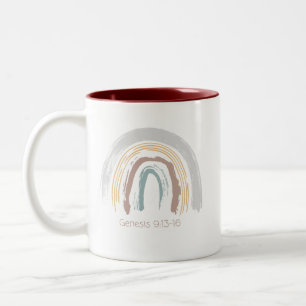 Genesis 9:13-16, Rainbow Two-Tone Coffee Mug