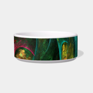 Genesis Abstract Art Cat Bowl