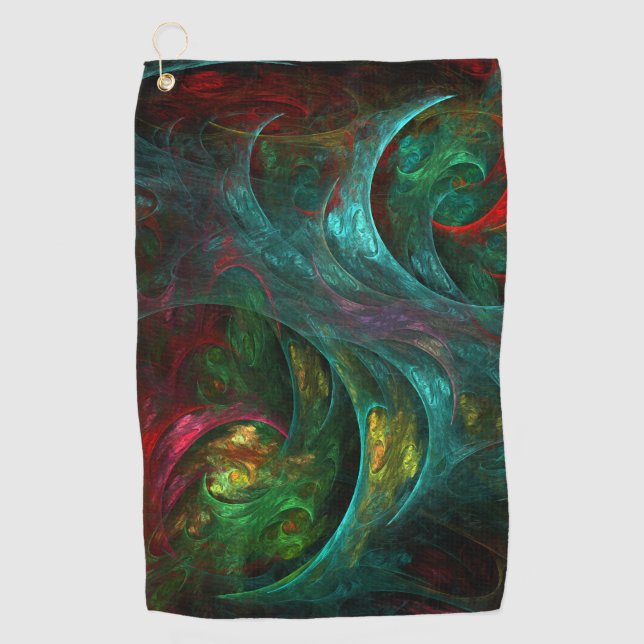 Genesis Abstract Art Golf Towel (Front)