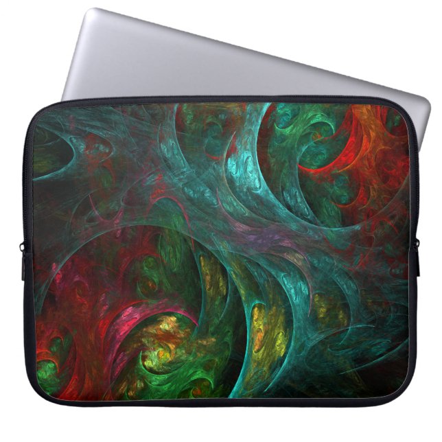 Genesis Abstract Art Laptop Sleeve (Front)