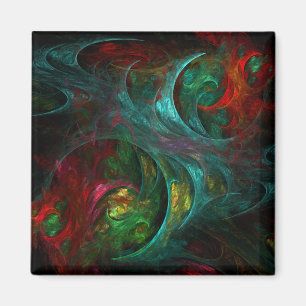 Genesis Abstract Art Square Magnet
