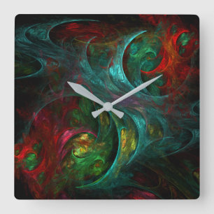 Genesis Abstract Art Square Wall Clock