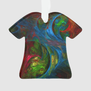 Genesis Blue Abstract Art Acrylic Shirt Ornament