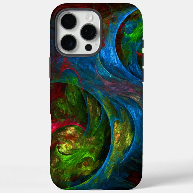 Genesis Blue Abstract Art Case-Mate iPhone Case (Back)