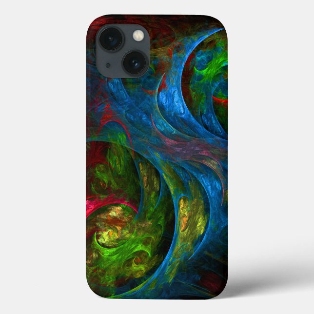 Genesis Blue Abstract Art Case-Mate iPhone Case (Back)