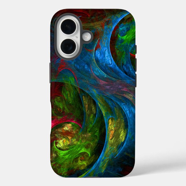 Genesis Blue Abstract Art Case-Mate iPhone Case (Back)