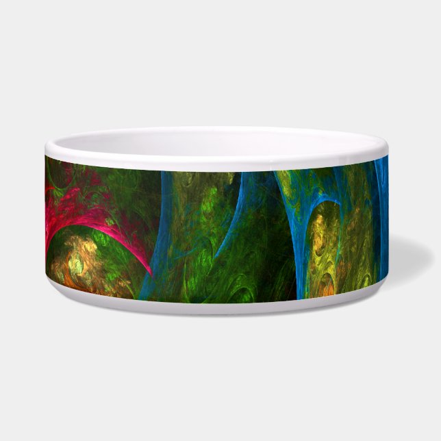 Genesis Blue Abstract Art Dog Bowl (Front)