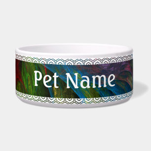 Genesis Blue Abstract Art Dog Bowl