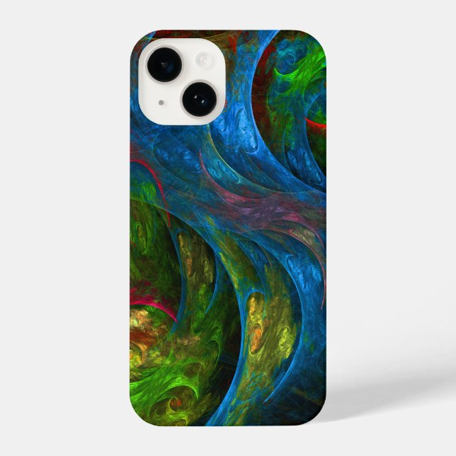 Genesis Blue Abstract Art iPhone Case (Back)