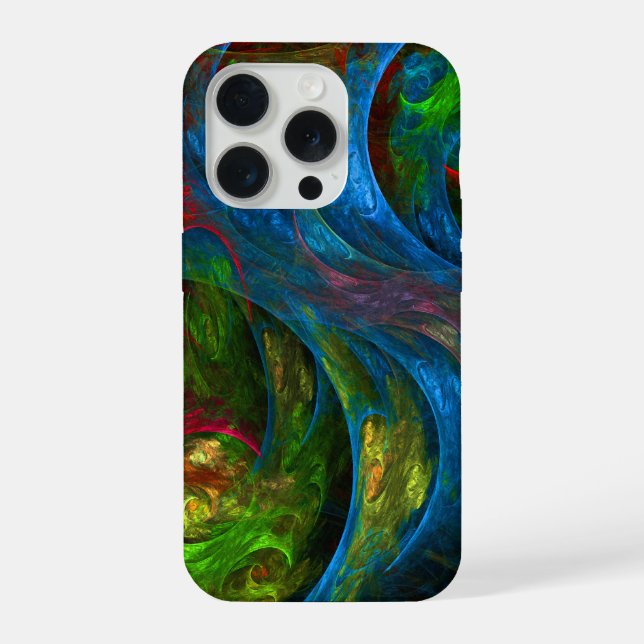 Genesis Blue Abstract Art iPhone Case (Back)
