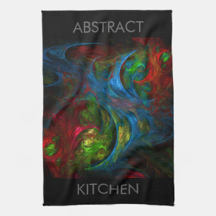 Genesis Blue Abstract Art Kitchen Towel