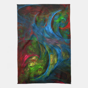 Genesis Blue Abstract Art Kitchen Towel