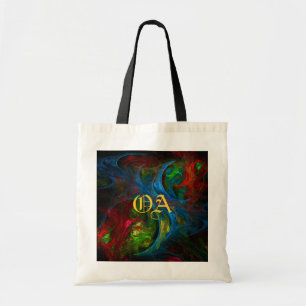 Genesis Blue Abstract Art Monogram Bag