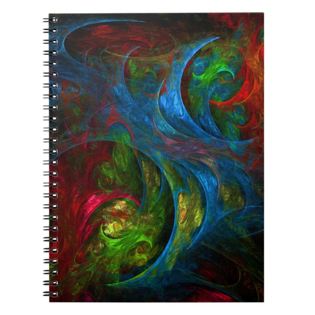 Genesis Blue Abstract Art Notebook (Front)
