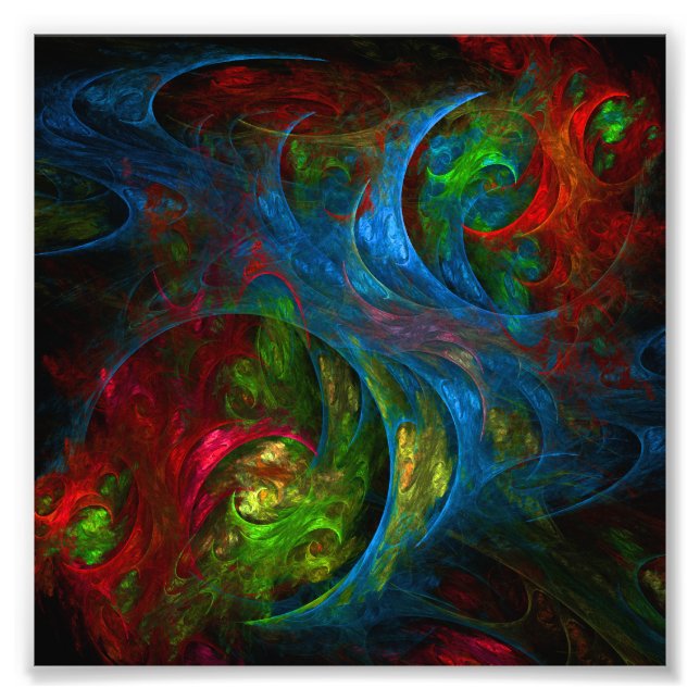 Genesis Blue Abstract Art Photo Print (Front)
