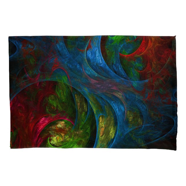 Genesis Blue Abstract Art Pillowcase (Front)