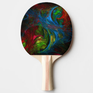 Genesis Blue Abstract Art Ping Pong Paddle