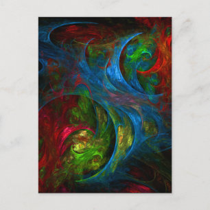 Genesis Blue Abstract Art Postcard