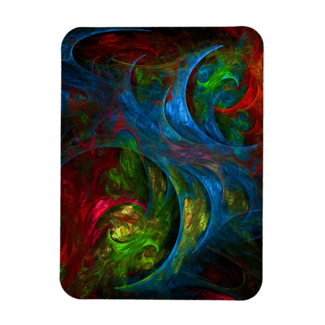Genesis Blue Abstract Art Premium Magnet (Vertical)