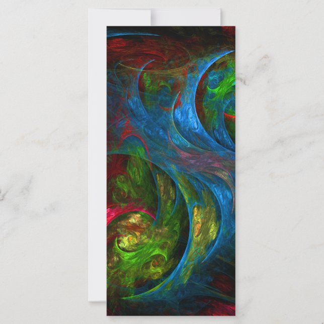 Genesis Blue Abstract Art Rack Card (Front)