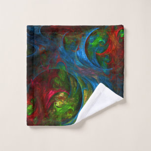 Genesis Blue Abstract Art Wash Cloth