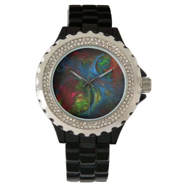 Genesis Blue Abstract Art Watch (Front)