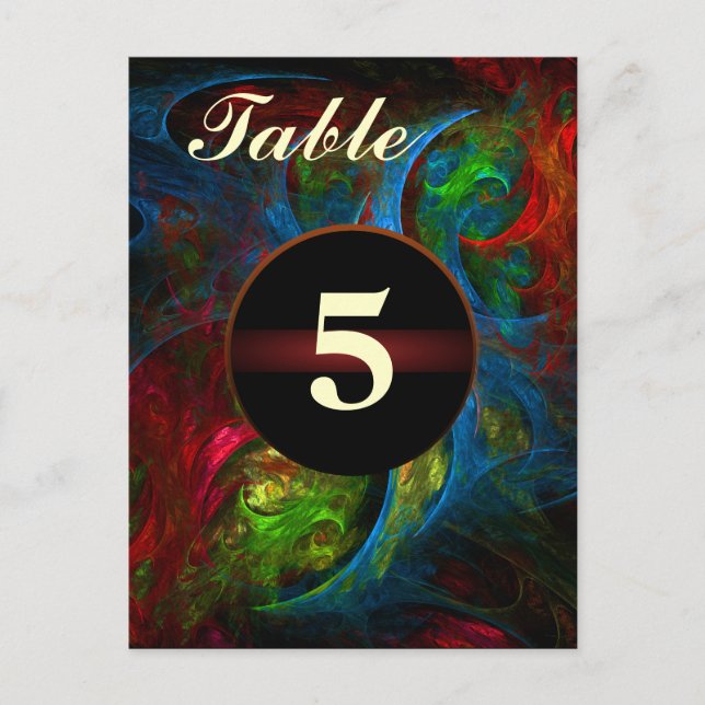 Genesis Blue Table Number Postcard (Front)