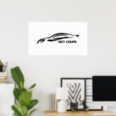 Genesis Coupe Black Silhouette Logo Poster (Home Office)