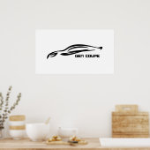 Genesis Coupe Black Silhouette Logo Poster (Kitchen)