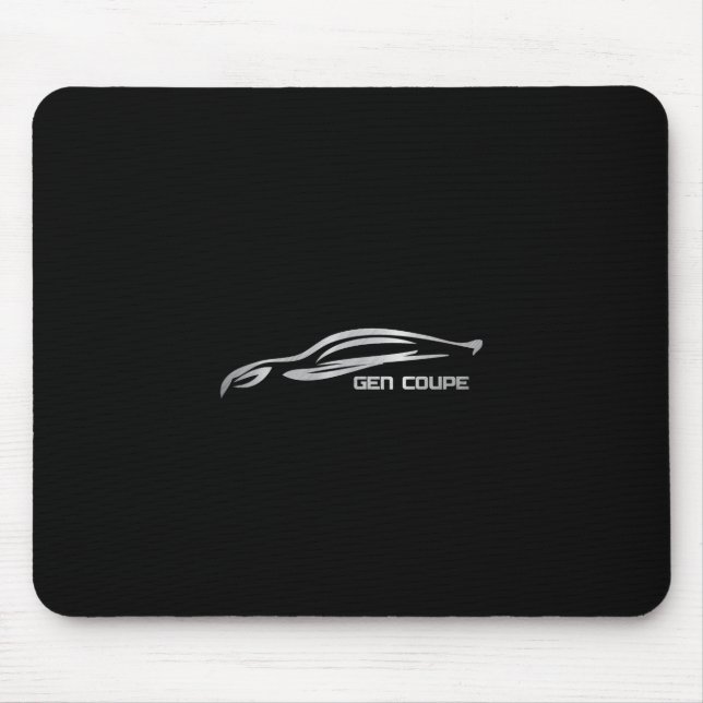 Genesis Coupe Silver Silhouette Logo Mouse Mat (Front)