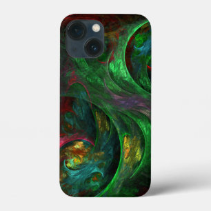 Genesis Green Abstract Art iPhone 13 Mini Case