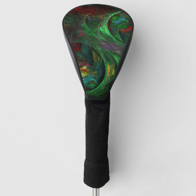 Genesis Green Abstract Art Golf Head Cover (Front)