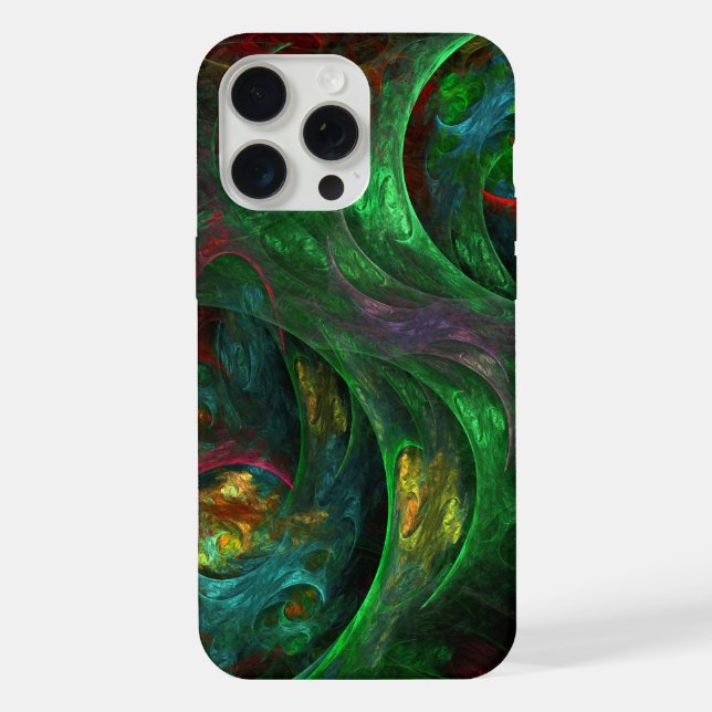 Genesis Green Abstract Art iPhone Case (Back)