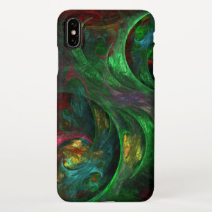 Genesis Green Abstract Art Matte iPhone XS Max Case