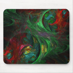 Genesis Green Abstract Art Mousepad