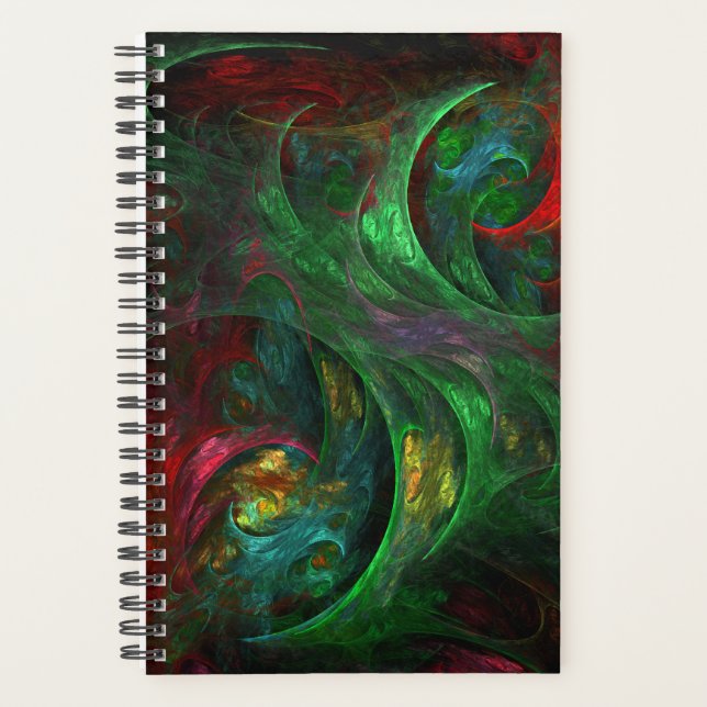 Genesis Green Abstract Art Planner (Front)